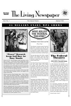 Who Killed the Federal Theatre?
