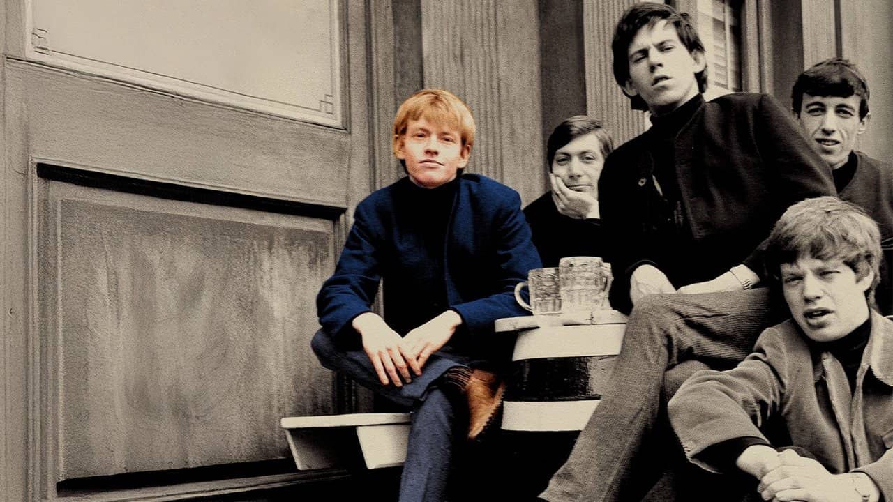 The Stones and Brian Jones backdrop