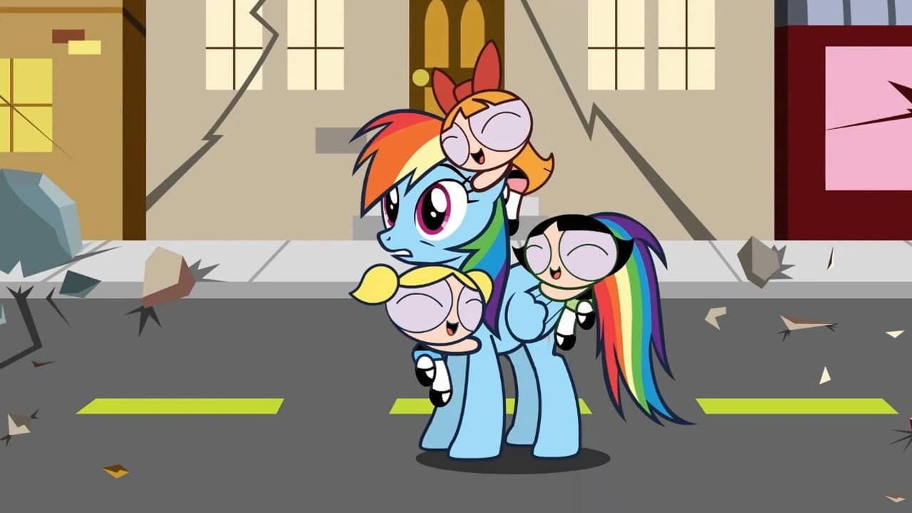 Double Rainboom backdrop