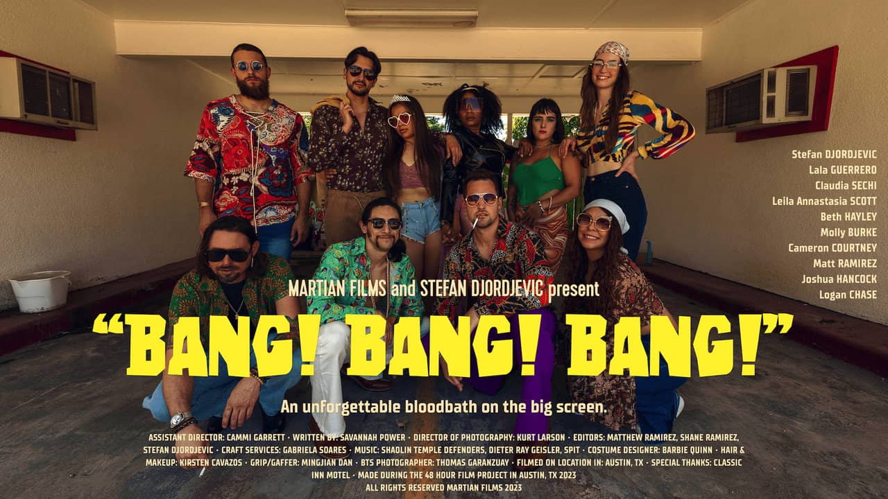 BANG! BANG! BANG! backdrop