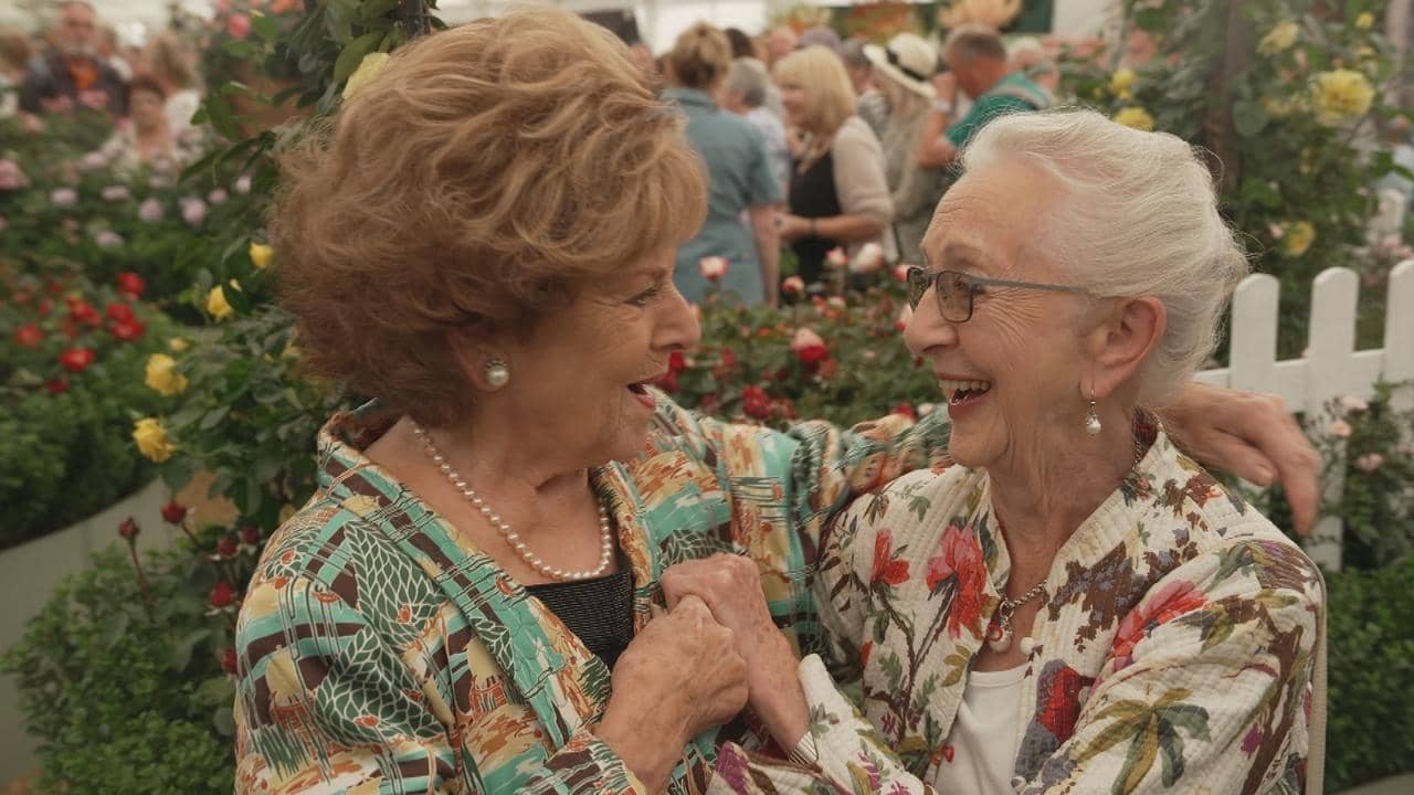 Barbara Knox at 90 backdrop