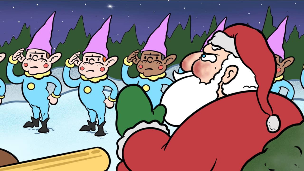Cease and De-Santa backdrop