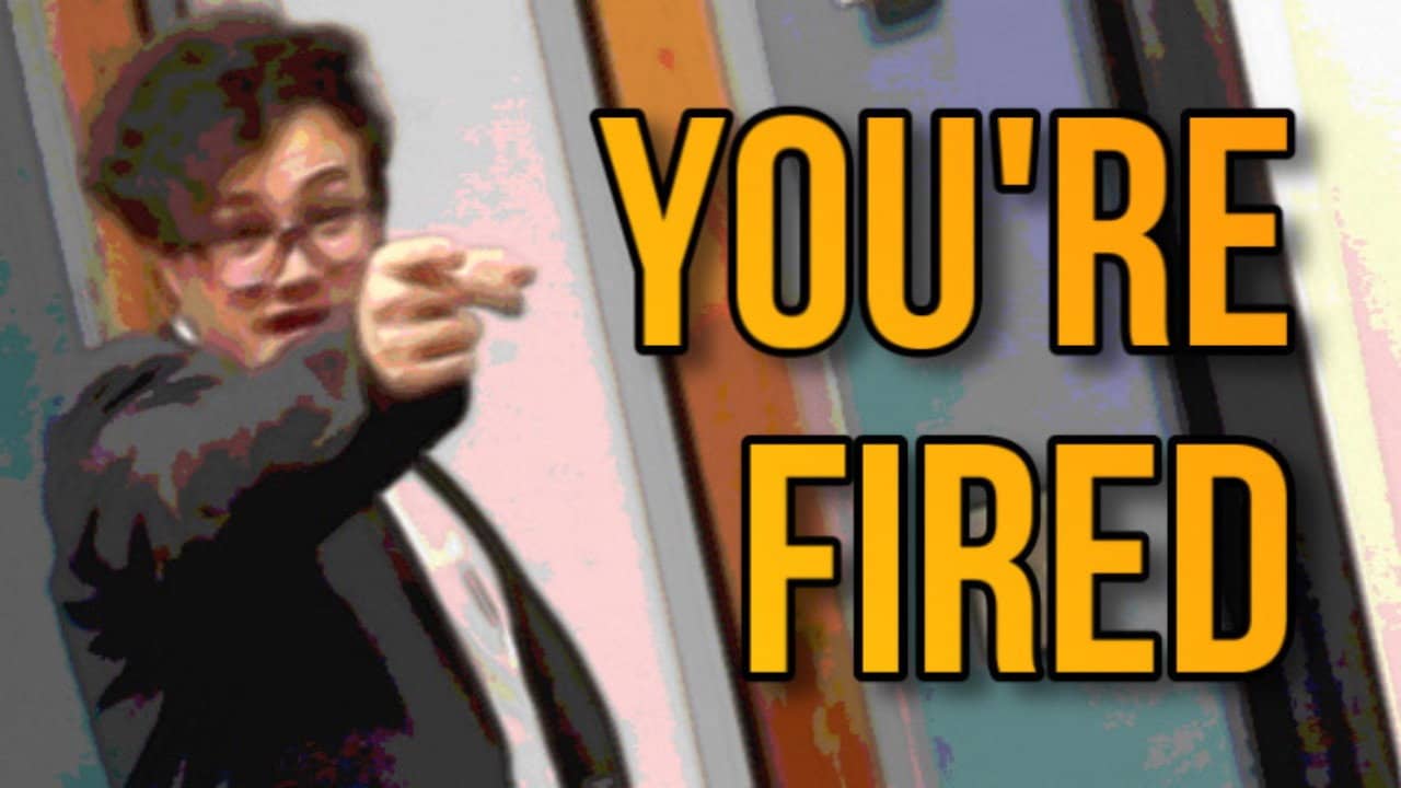 You're Fired backdrop