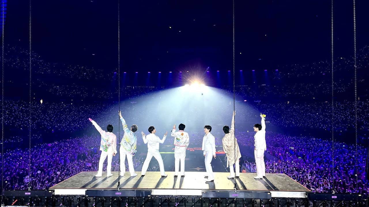 BTS Permission to Dance on Stage - Las Vegas backdrop