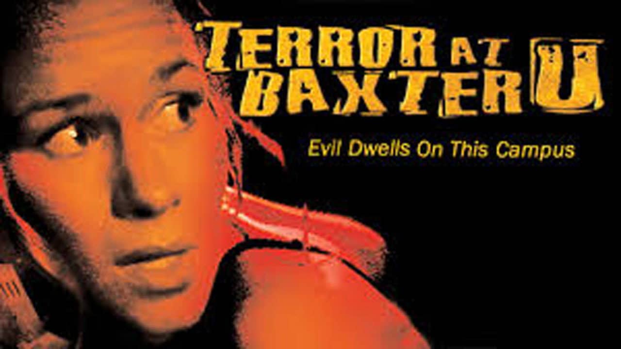 Terror at Baxter U backdrop