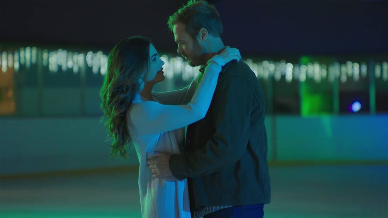 A Kiss on Candy Cane Lane backdrop