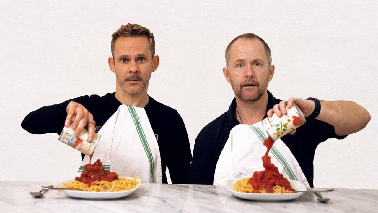 Billy & Dom Eat the World backdrop