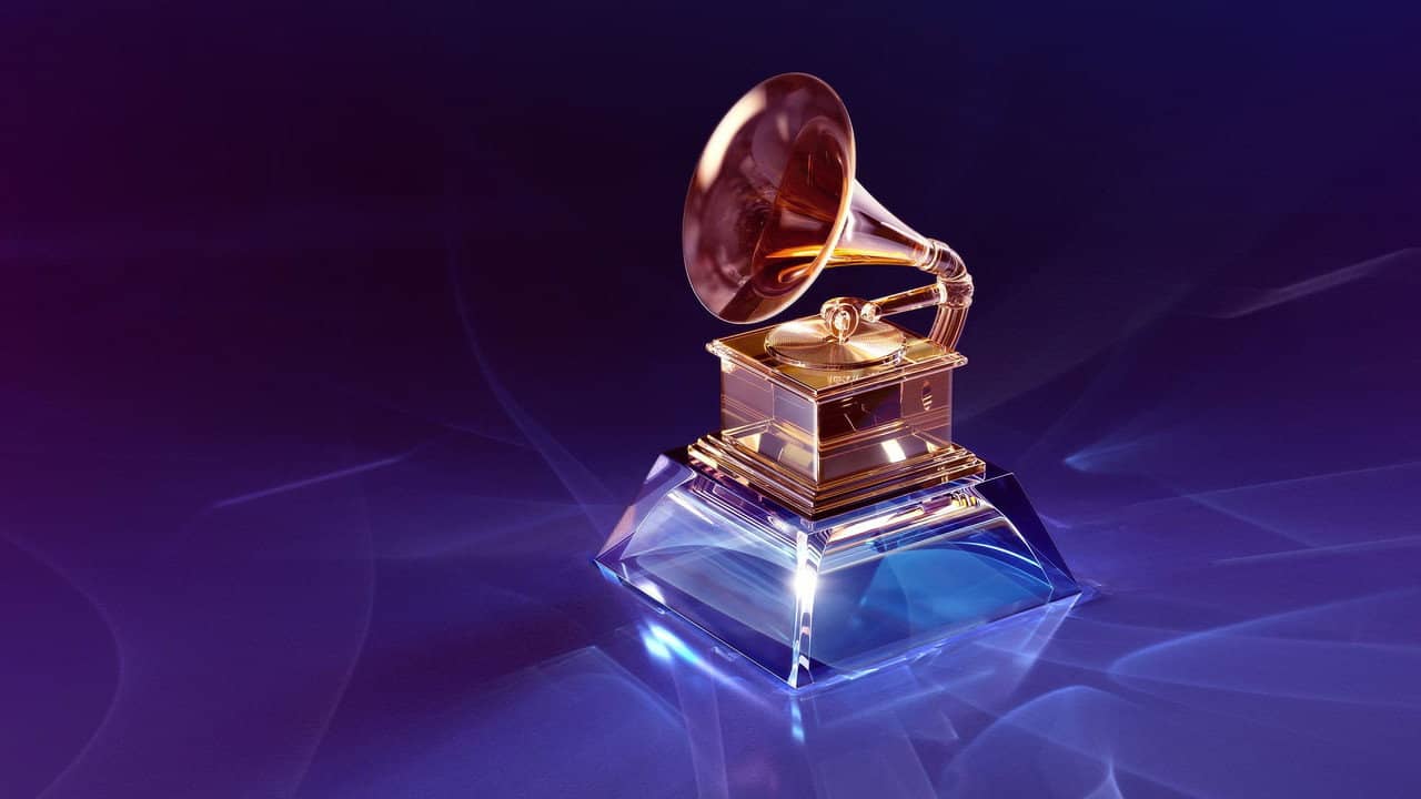 The Grammys backdrop
