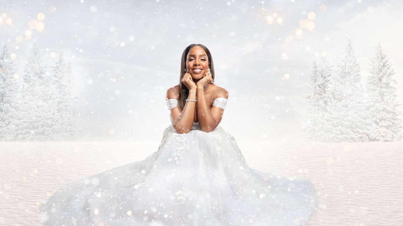 Merry Liddle Christmas Wedding backdrop