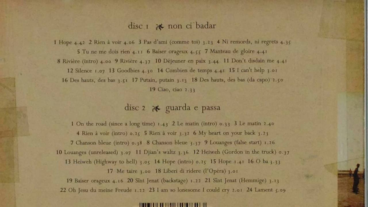 Stephan Eicher - Non Ci Badar...Guarda E Passa (live at Carcassonne) backdrop