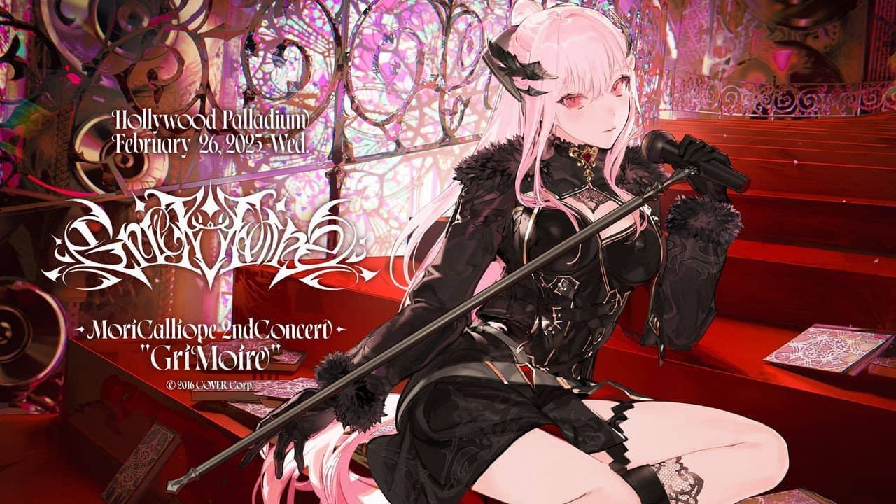 Mori Calliope 2nd Solo Live “GriMoire” backdrop
