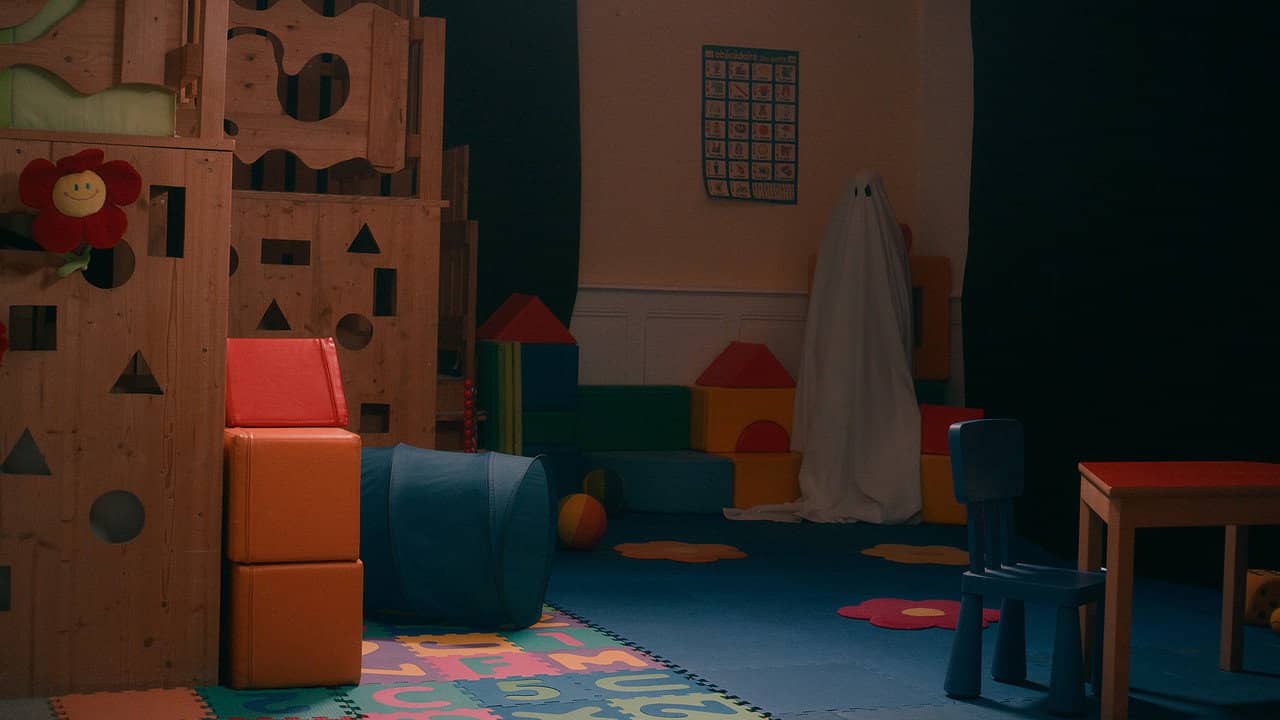 Don't be scared, it's just a picture backdrop