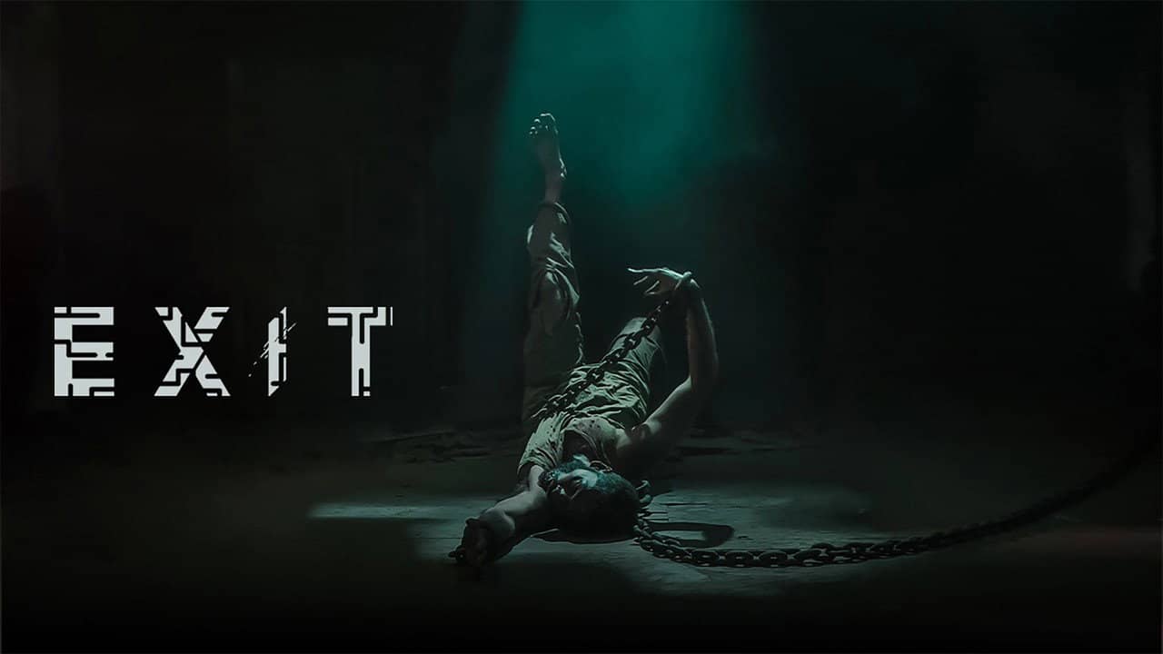 Exit backdrop