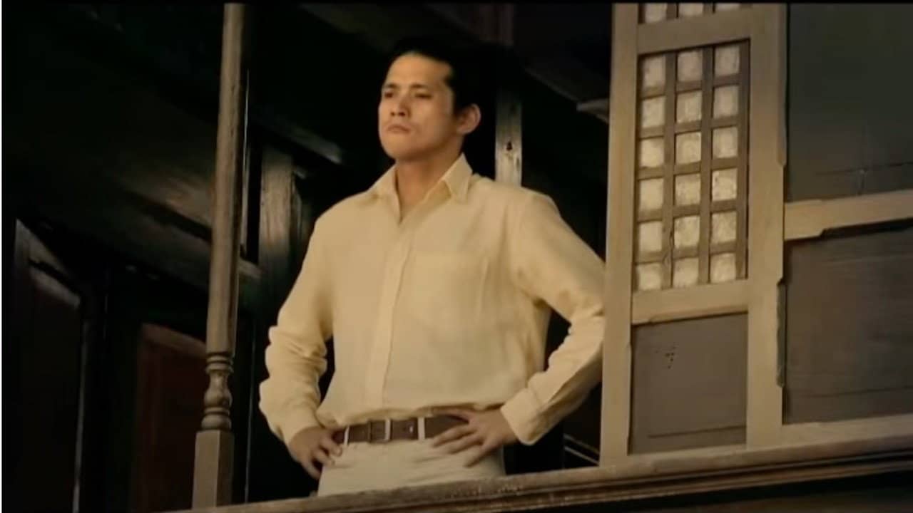 (Filipino: In the Name of the Father, Mother, and Children) backdrop