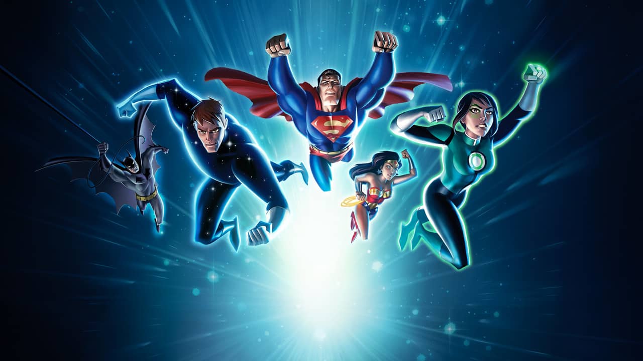 Justice League vs. the Fatal Five backdrop