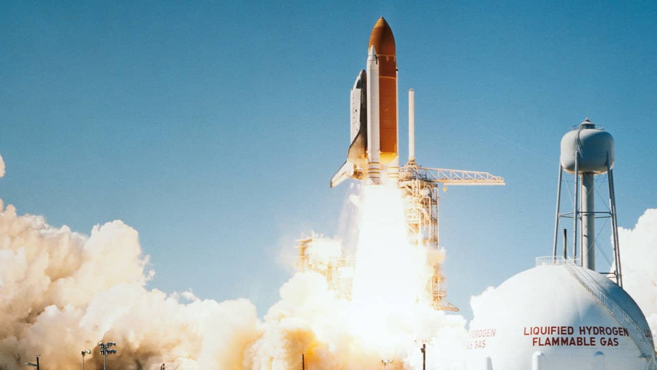 Space Shuttle Challenger backdrop