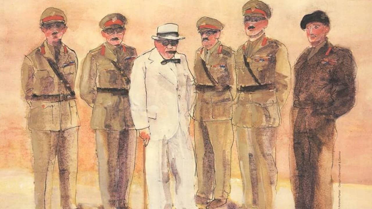 Churchill and the Generals backdrop