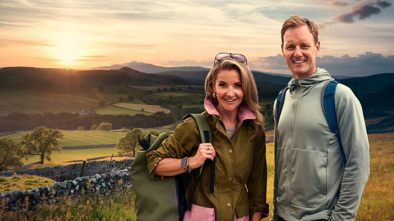 Yorkshire Great and Small with Dan and Helen backdrop