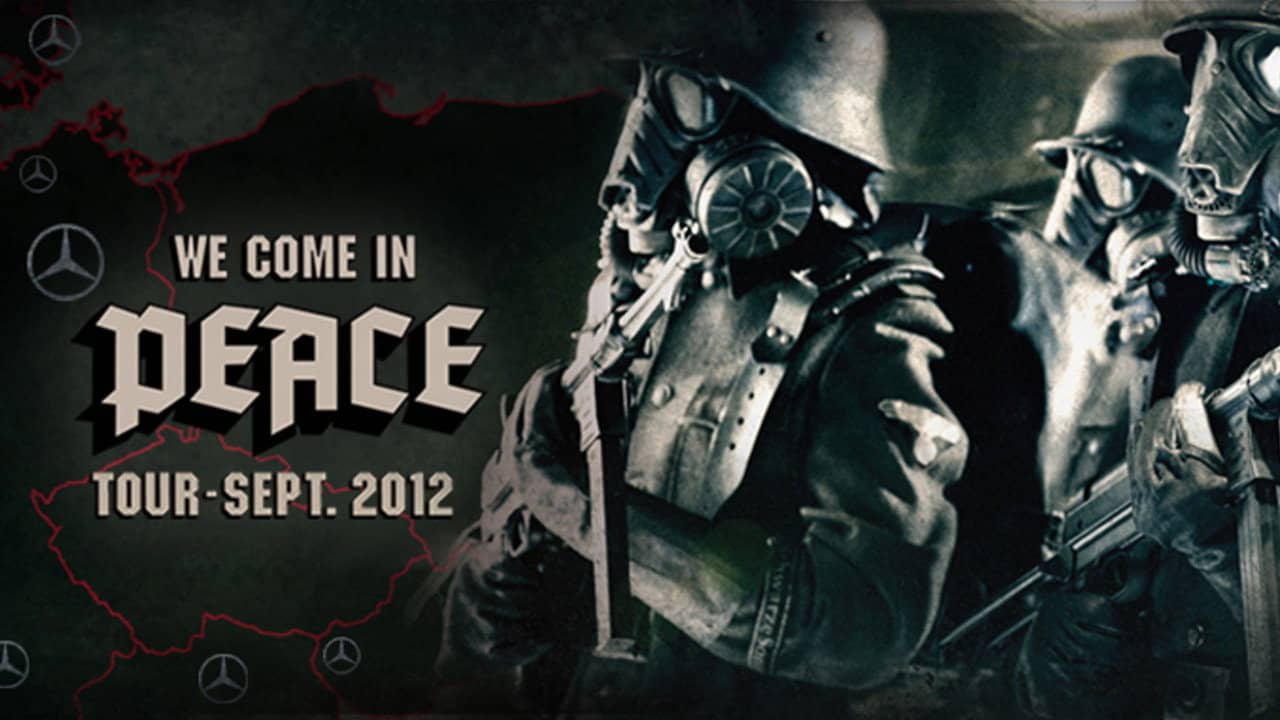 Laibach - We Come In Peace - Kranj backdrop