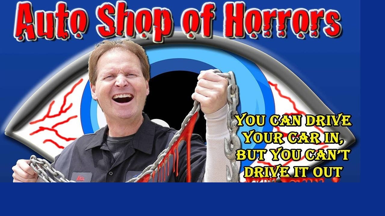 Auto Shop of Horrors backdrop