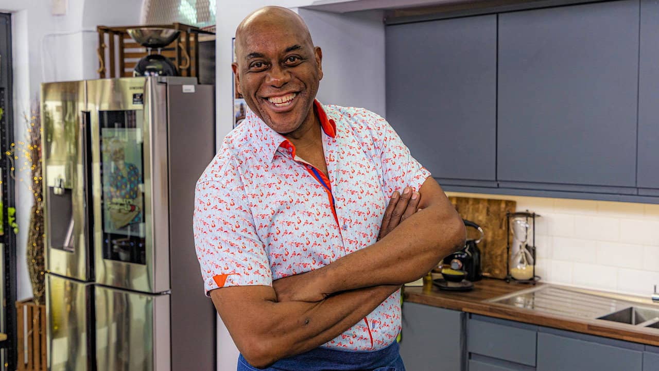 Ainsley's Food We Love backdrop