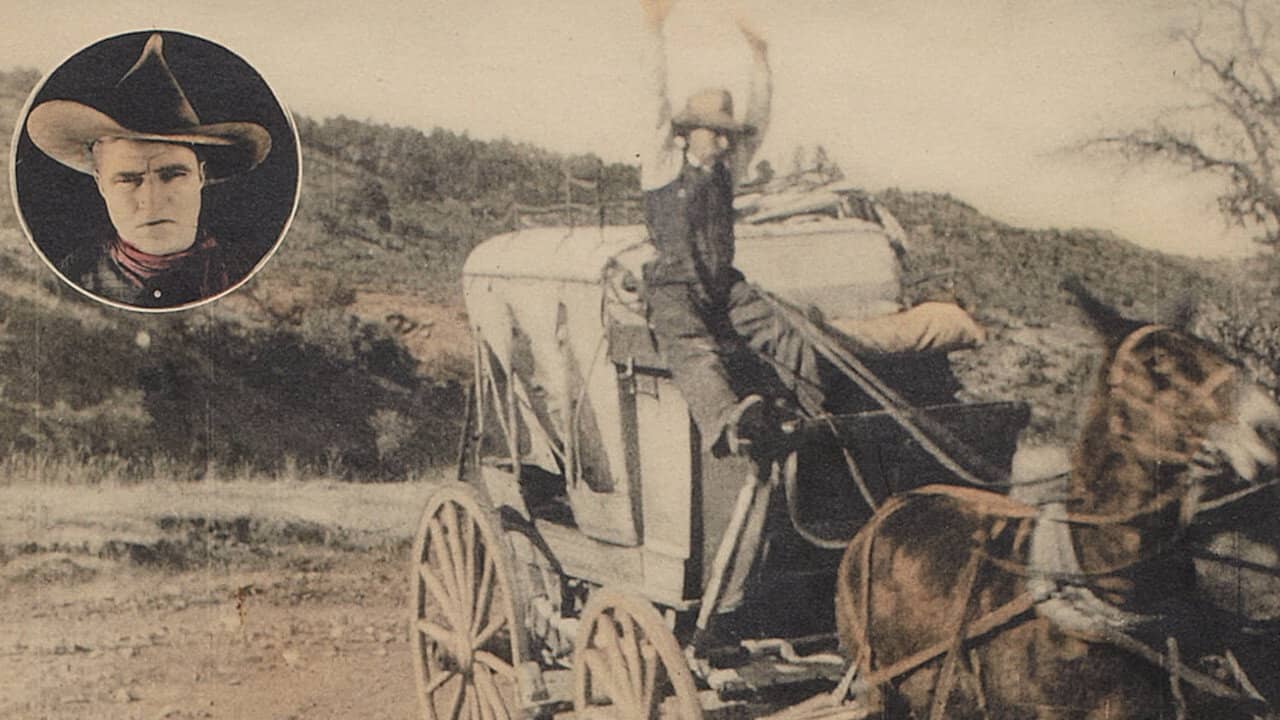 The Stagecoach Driver and the Girl backdrop
