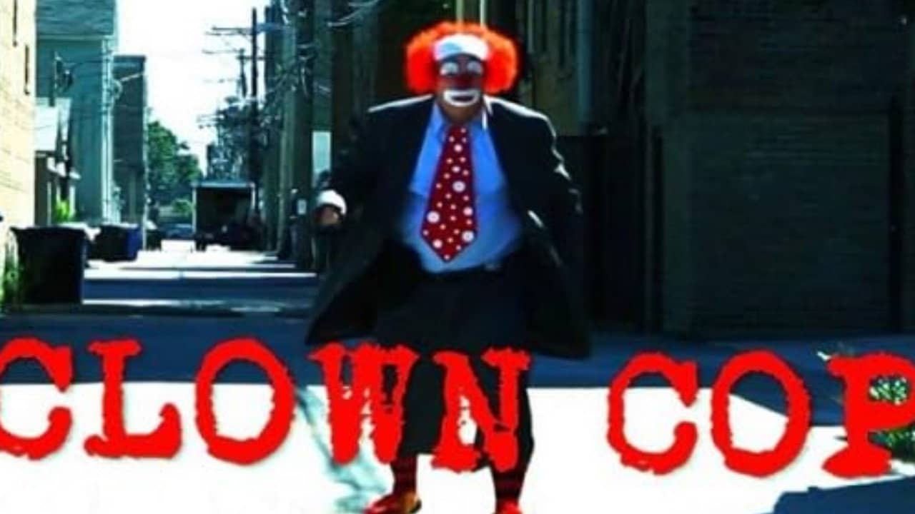 Clown Cop backdrop