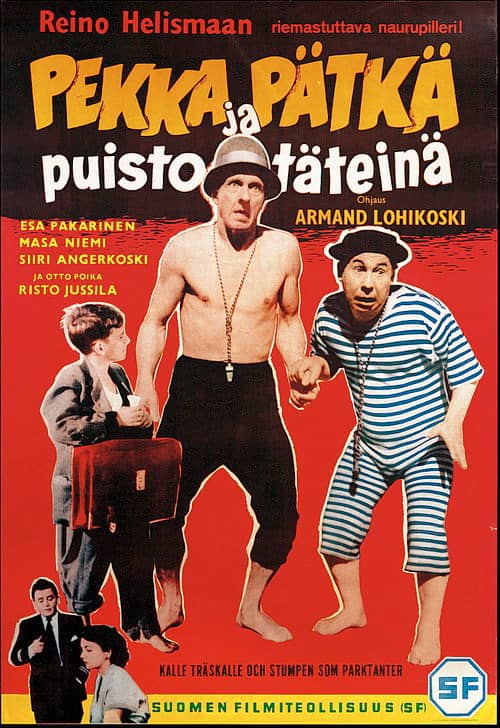 Pekka ja Pätkä puistotäteinä